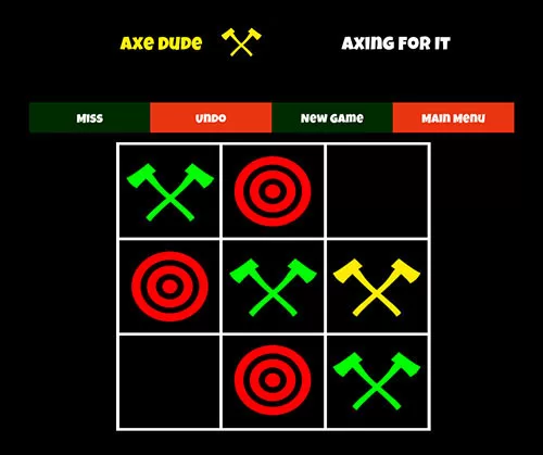 Axe Throwing Game Tic-Tac-Toe